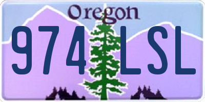 OR license plate 974LSL