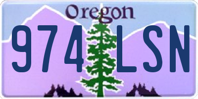 OR license plate 974LSN