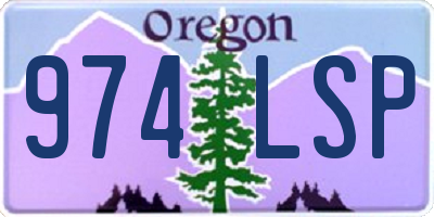 OR license plate 974LSP