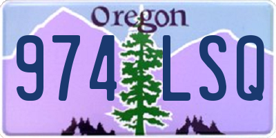 OR license plate 974LSQ