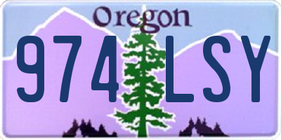 OR license plate 974LSY