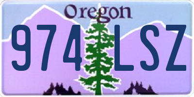 OR license plate 974LSZ