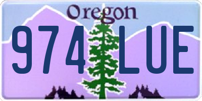 OR license plate 974LUE