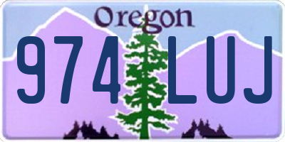 OR license plate 974LUJ