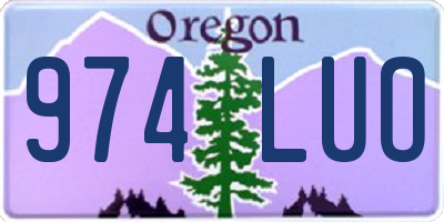 OR license plate 974LUO