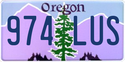 OR license plate 974LUS