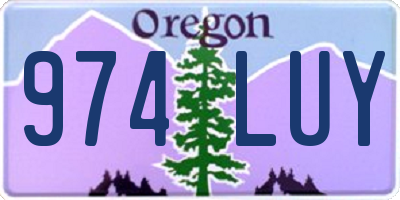 OR license plate 974LUY
