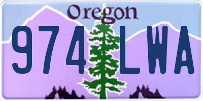 OR license plate 974LWA
