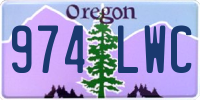 OR license plate 974LWC