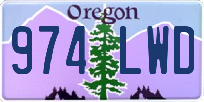 OR license plate 974LWD