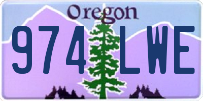 OR license plate 974LWE