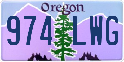 OR license plate 974LWG