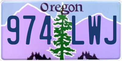 OR license plate 974LWJ