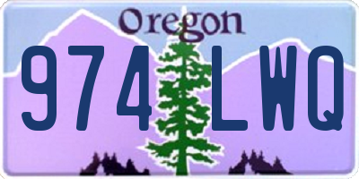 OR license plate 974LWQ