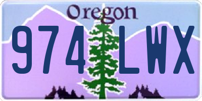 OR license plate 974LWX