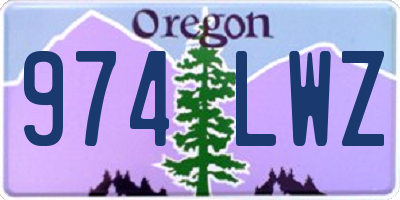 OR license plate 974LWZ