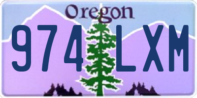 OR license plate 974LXM