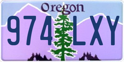 OR license plate 974LXY