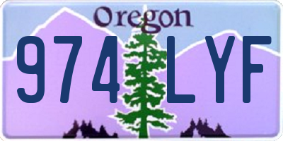 OR license plate 974LYF