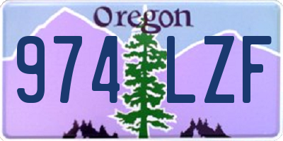 OR license plate 974LZF