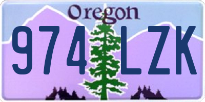 OR license plate 974LZK