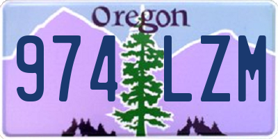 OR license plate 974LZM