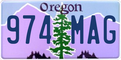 OR license plate 974MAG