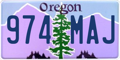 OR license plate 974MAJ