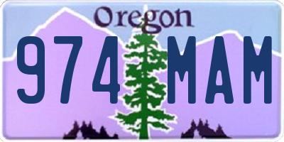 OR license plate 974MAM