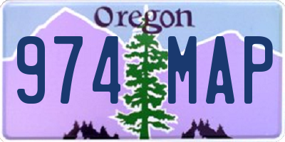 OR license plate 974MAP