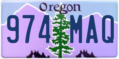 OR license plate 974MAQ