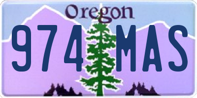 OR license plate 974MAS