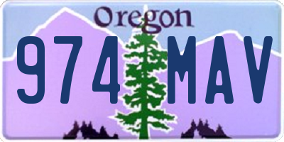 OR license plate 974MAV