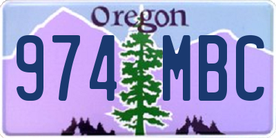 OR license plate 974MBC