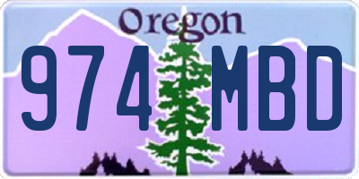 OR license plate 974MBD