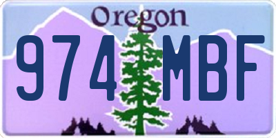 OR license plate 974MBF