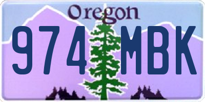 OR license plate 974MBK