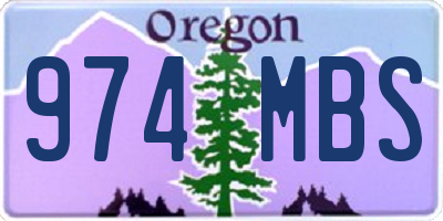 OR license plate 974MBS