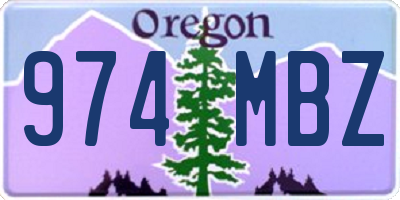 OR license plate 974MBZ