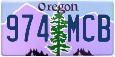 OR license plate 974MCB