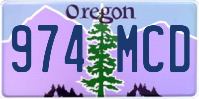 OR license plate 974MCD