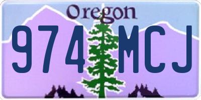 OR license plate 974MCJ