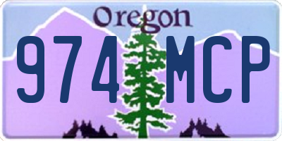 OR license plate 974MCP