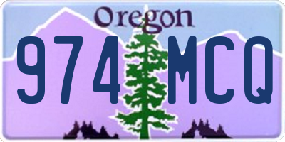 OR license plate 974MCQ