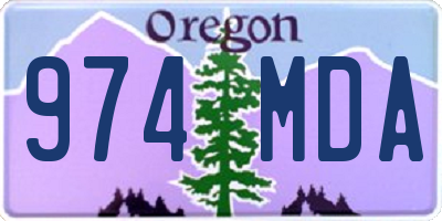 OR license plate 974MDA