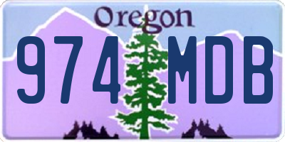 OR license plate 974MDB