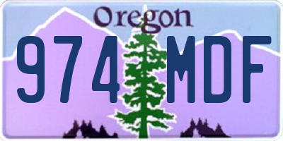 OR license plate 974MDF