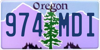 OR license plate 974MDI