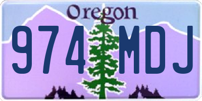 OR license plate 974MDJ