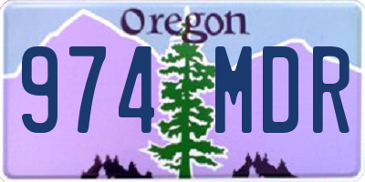 OR license plate 974MDR